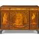 A GEORGE III ORMOLU-MOUNTED MAHOGANY, AMARANTH, HAREWOOD, MARQUETRY AND PARQUETRY BREAKFRONT CABINET - Foto 1