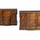 A PAIR OF GEORGE II MAHOGANY PIER COMMODES FORMING A BACK-TO-BACK LIBRARY DESK - photo 1