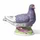 A STRASBOURG FAIENCE PIGEON TUREEN AND COVER - photo 1