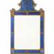 A SWEDISH GILT-LEAD, GILT-GESSOED AND ETCHED BLUE GLASS MIRROR - photo 1