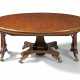 A REGENCY REVIVAL GILT-METAL MOUNTED BRAZILIAN ROSEWOOD PEDESTAL EXTENDING DINING-TABLE - фото 1