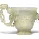 A CHINESE GREYISH-WHITE JADE `MYTHICAL BEAST` CUP - Foto 1