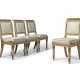 A SET OF FOUR NORTH ITALIAN GREY AND CREAM-PAINTED AND PARCEL-GILT SIDE CHAIRS - фото 1