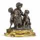 A PATINATED-BRONZE GROUP OF THE INFANT BACCHUS - фото 1