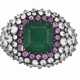 JAR EMERALD, COLORED SAPPHIRE AND DIAMOND RING - Foto 1