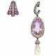 JAR MULTI-GEM, COLORED DIAMOND AND DIAMOND `PIRATE` EARRINGS - Foto 1