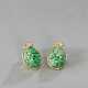 Paar Jade-Diamant-Ohrringe - Foto 1
