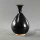 Dunkelbraun glasierte Vase aus Irdenware - photo 1