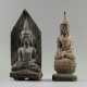 Zwei Figuren des Buddha Shakyamuni aus Holz - Foto 1