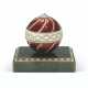 Fabergé. A GEM-SET, GUILLOCH&#201; ENAMEL AND TWO-COLOUR GOLD-MOUNTED NEPHRITE BELL-PUSH - photo 1