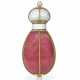 Fabergé. A JEWELLED, GUILLOCH&#201; ENAMEL AND GOLD-MOUNTED RHODONITE SCENT BOTTLE - Foto 1
