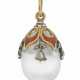 Fabergé. A JEWELLED, GUILLOCH&#201; ENAMEL AND GOLD-MOUNTED ROCK CRYSTAL EGG PENDANT - Foto 1