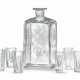 Imperial Glass Factory. A GLASS VODKA DECANTER AND SIX GLASSES - Foto 1