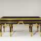 A LARGE FRENCH ORMOLU-MOUNTED AND BRASS-INLAID EBONIZED LIBRARY TABLE - photo 1