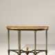 A LOUIS XVI STYLE ORMOLU-MOUNTED AND PEWTER-INLAID EBONY CONSOLE TABLE - Foto 1