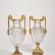 A PAIR OF RUSSIAN ORMOLU-MOUNTED CUT-GLASS VASES - фото 1