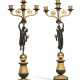 A PAIR OF CHARLES X ORMOLU AND PATINATED BRONZE FOUR-BRANCH CANDELABRA - photo 1