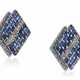 SAPPHIRE AND DIAMOND CUFFLINKS - Foto 1