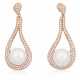 CULTURED PEARL AND DIAMOND EARRINGS - фото 1