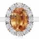 ORANGE SAPPHIRE AND DIAMOND RING - фото 1