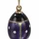 Ladybird: A guilloché enamel egg pendant, probably Fabergé, St Petersburg, circa 1900 - photo 1
