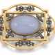 A Fabergé jewelled gold, diamond, chalcedony and platinum brooch, workmaster August Holmström, St Petersburg, circa 1890 - фото 1