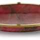 A Fabergé jewelled and enamelled gold-mounted rhodonite bowl, workmaster Henrik Wigström, St Petersburg, 1908-1917 - фото 1