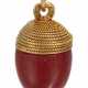 A Fabergé gold and purpurine Easter egg pendant, workmaster Erik Kollin, St Petersburg, circa 1900 - photo 1