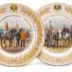 Two porcelain military plates, Imperial Porcelain Factory, St Petersburg, period of Alexander II, 1873 - фото 1