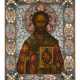 A silver-gilt and cloisonné enamel icon of St Nicholas the Wonderworker, Feodor Rückert, Moscow, 1899-1908 - photo 1