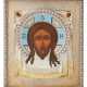 A silver-gilt and cloisonné enamel icon of the Mandylion, Moscow, circa 1890 - фото 1