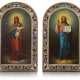 A wedding pair of silver and cloisonné enamel icons, maker Cyrillic ‘I.R.’, St Petersburg, 1896 - фото 1