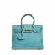 HERMÈS. A MATTE BLEU PAON ALLIGATOR BIRKIN 30 WITH GOLD HARDWARE - photo 1