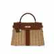 HERMÈS. A LIMITED EDITION NATUREL BARÉNIA LEATHER & OSIER PICNIC KELLY 35 WITH PALLADIUM HARDWARE - photo 1