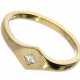 Ring: moderner Goldschmiedering mit Diamantbesatz - Foto 1