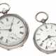 Taschenuhren: Konvolut von 2 feinen englischen Taschenuhren mit Silbergehäusen - photo 1