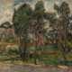MANEVICH, ABRAHAM. Townscape with Trees - photo 1