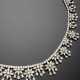 Round slightly graduated white gold necklace accented with marquise - Foto 1