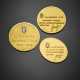 Yellow gold enamel lot comprising a medal of "Juventus F.C. Campione d'Italia - photo 1