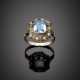Synthetic spinel and colourless stones white gold ring - Foto 1
