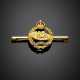 Yellow 9K gold and enamel Royal Tank Regiment bar brooch - фото 1
