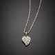 White gold chain with diamond pavé pendant heart - Foto 1