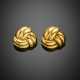 Yellow gold knot earclips - Foto 1