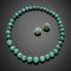 Turquoise and yellow gold lot comprising a cm 46.20 circa graduated bead necklace - Foto 1