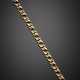 Bi-coloured gold groumette chain bracelet accented with diamonds - photo 1