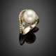 South sea mm 12.90 circa pearl and diamond white gold ring - Foto 1