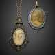 Lot comprising a silver chain and two pendants with miniatures - photo 1