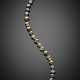 Irregular grey pearl bracelet with yellow gold clasp and spacers - photo 1