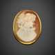 Yellow gold and shell cameo brooch/pendant - Foto 1