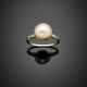 Mm 9.50x10 circa pearl white gold ring - photo 1